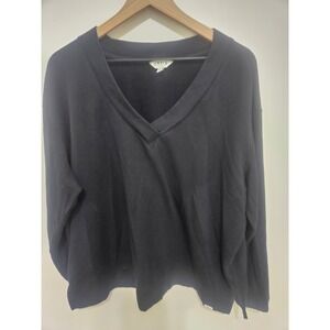 Orvis Classic Collection Navy Blue V-Neck Sweatshirt XXL Modal Blend Pullover